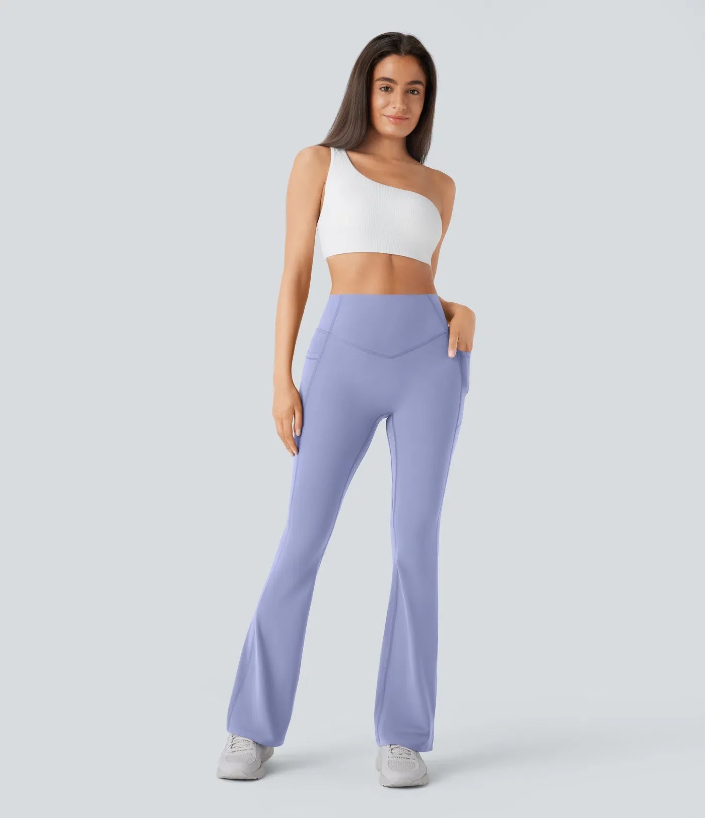 UltraSculpt High Waisted Scrunch Butt Lifting Tummy Control Pocket Shaping Yoga Bootcut Leggings