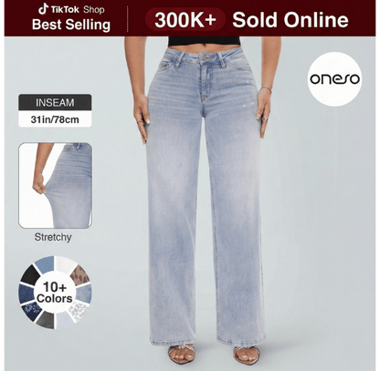 Casual Comfort Stretch Wide Denim