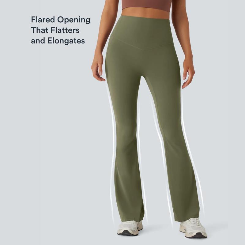 UltraSculpt High Waisted Scrunch Butt Lifting Tummy Control Pocket Shaping Yoga Bootcut Leggings